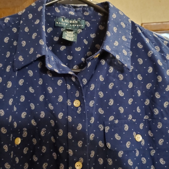 Womens Ralph Lauren paisley print button down shirt, - Picture 3 of 12